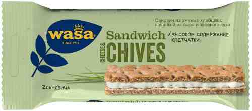 Сандвич из ржаных хлебцев Wasa с начинкой из сыра и зеленого лука 37г арт. 983527