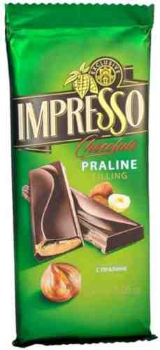 Шоколад Impresso Горький с начинкой пралине 200г арт. 957829