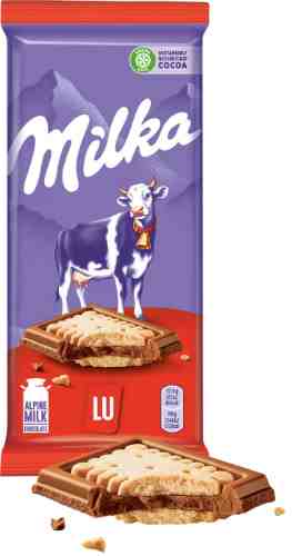 Шоколад Milka Молочный с печеньем LU 87г арт. 312009