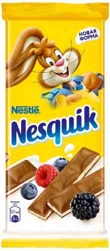 Шоколад Nesquik Молочный с молочной начинкой и ягодами 90г арт. 1067467