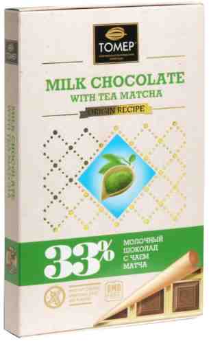 Шоколад Tomer молочный с чаем матча 33% 90г арт. 1131914