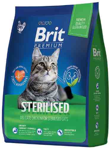 Сухой корм для кошек Brit Premium с курицей 0.4кг арт. 1187659