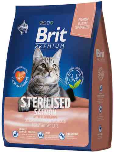 Сухой корм для кошек Brit Premium с лососем и курицей 0.4кг арт. 1187661