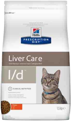 Сухой корм для кошек Hills Prescription Diet l/d при заболеваниях печени с курицей 1.5кг арт. 859194