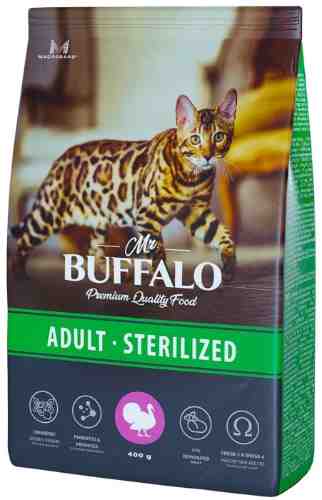 Сухой корм для кошек Mr.Buffalo Sterilized с индейкой 400г арт. 1204946
