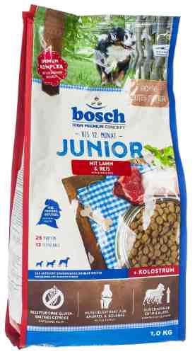 Сухой корм для щенков Bosch Junior с ягнёнком и рисом 1кг арт. 1175714