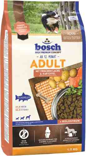 Сухой корм для собак Bosch Adult с лососем и картофелем 1кг арт. 1175682