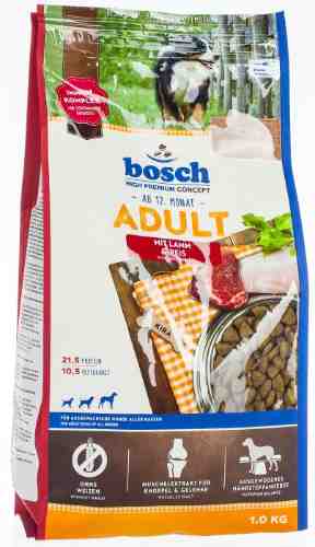 Сухой корм для собак Bosch Adult с ягнёнком и рисом 1кг арт. 1175684