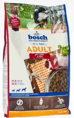 Сухой корм для собак Bosch Adult с ягнёнком и рисом 3кг арт. 1175686