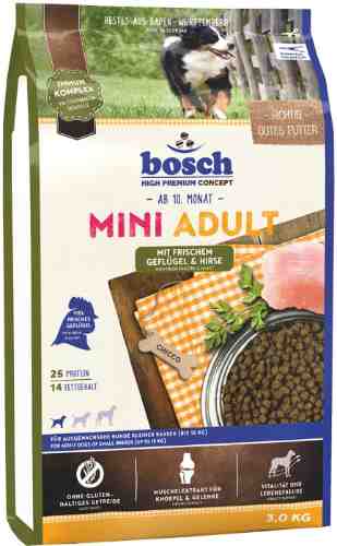 Сухой корм для собак Bosch Mini Adult с птицей и просо 3кг арт. 1175716