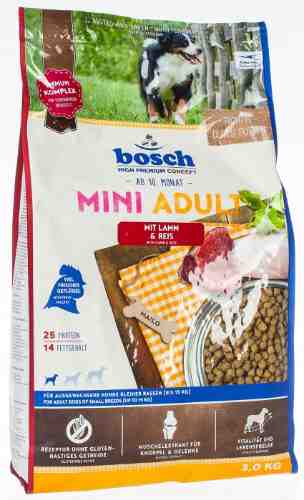 Сухой корм для собак Bosch Mini Adult с ягнёнком и рисом 3кг арт. 1175717