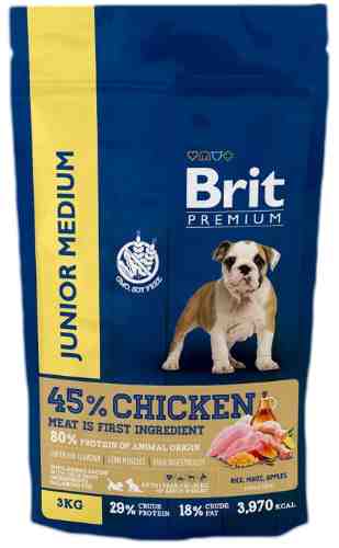 Сухой корм для собак Brit Junior Medium Курица 3кг арт. 1138326