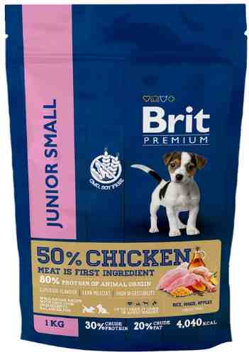 Сухой корм для собак Brit Premium Dog Junior Small Для молодых собак с курицей 1кг арт. 1178399