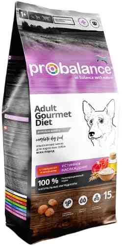 Сухой корм для собак Probalance Adult Gourmet Diet с говядиной и ягненком 15кг арт. 1024780