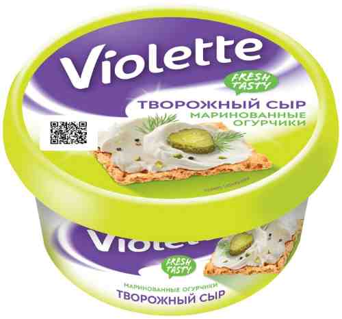 Сыр творожный Violette Маринованные огурчики 70% 140г арт. 305854