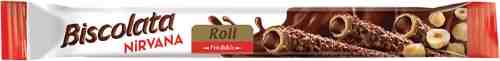 Трубочка вафельная Biscolata в шоколаде и орехом 28г арт. 1119907