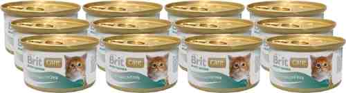 Влажный корм для кошек Brit care Цыпленок для котят 80г (упаковка 48 шт.) арт. 948009pack