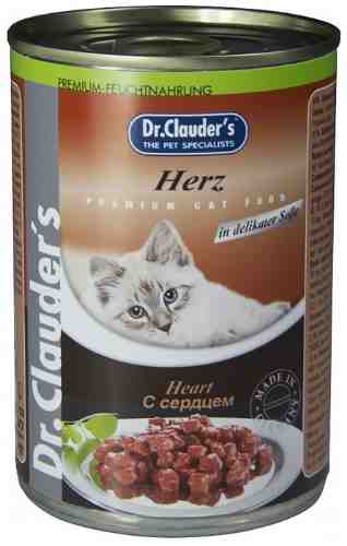 Влажный корм для кошек Dr.Clauders с сердцем 415г арт. 1190553