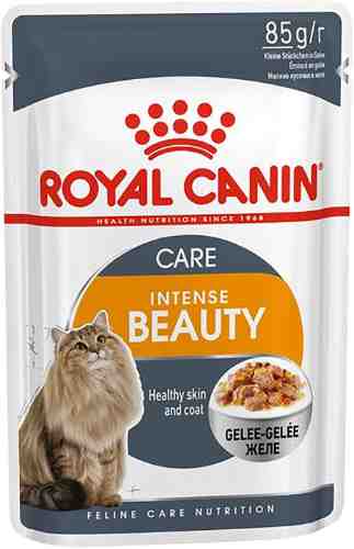 Влажный корм для кошек Royal Canin Intense beauty для поддержания красоты шерсти 85г (упаковка 24 шт.) арт. 1027050pack