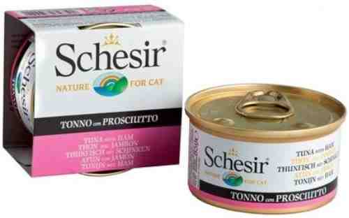 Влажный корм для кошек Schesir Тунец и ветчина 85г (упаковка 20 шт.) арт. 694851pack