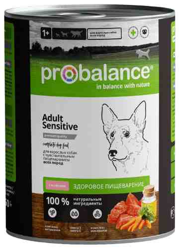 Влажный корм для собак Probalance с чувствительным пищеварением с ягненком 850г арт. 1120188