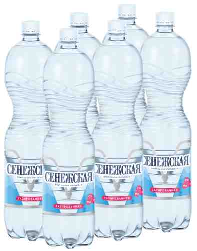 Вода Сенежская природная питьевая газированная 1.5л (упаковка 6 шт.) арт. 305677pack
