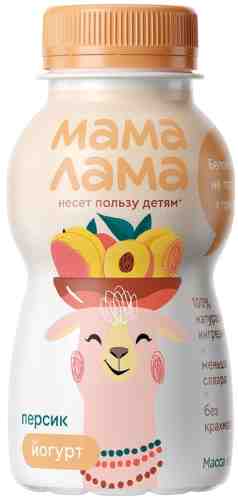 Йогурт питьевой Мама Лама с персиком 2.5% 200г арт. 955363