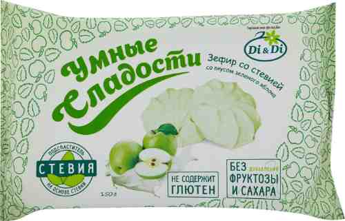 Зефир Умные сладости со стевией со вкусом зеленого яблока 150г арт. 998758